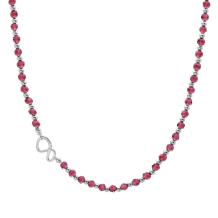 sparkling jewels Link Ketting Fuchsia Quartz Mix NLK03S-G51-042
