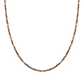 sparkling jewels Essential Beaded Necklace 2MM Tiger Eye NLK04G-G09