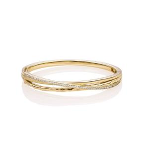sparkling jewels Uneven bangle gold SB-BAG-02-019