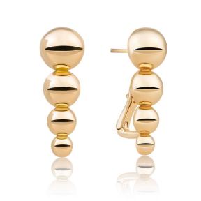 sparkling jewels earring Bubble gold oorstekers eag34