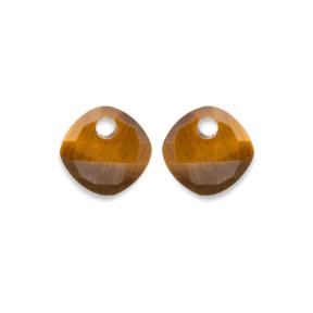 sparkling jewels Tiger Eye Cushion Cut eardrops EAGEM09-CC