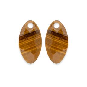 sparkling jewels earring editions facet Tiger Eye ear leaf eardrops eagem09-fclf-s