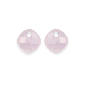 sparkling jewels Rose Quartz Cushion Cut eardrops EAGEM13-CC