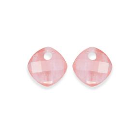sparkling jewels Cherry Quartz Cushion Cut eardrops EAGEM25-CC