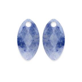 sparkling jewels earring editions facet Blue aventurine ear leaf eardrops eagem37-fclf-s