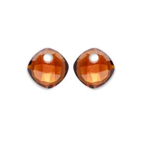 sparkling jewels Citrine Quartz Cushion Cut eardrops EAGEM38-CC