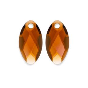 sparkling jewels earring editions facet Citrine Quartz ear leaf eardrops eagem38-fclf-s