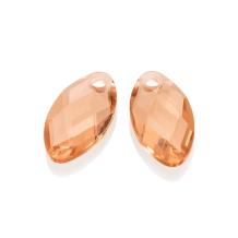 sparkling jewels earring Champagne Quartz ear leaf eardrops eagem42-fclf-s