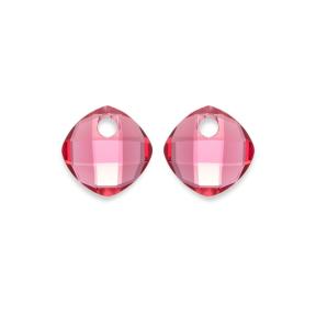 sparkling jewels Fuchsia Quartz Cushion Cut eardrops EAGEM51-CC