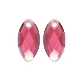 sparkling jewels earring editions facet Fuchsia Quartz ear leaf eardrops eagem51-fclf-s