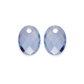 sparkling jewels Aquamarine Quartz Medium Oval eardrops EAGEM56-MO