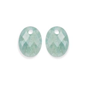 sparkling jewels Rich Green Amazonite Medium Oval eardrops EAGEM57-MO