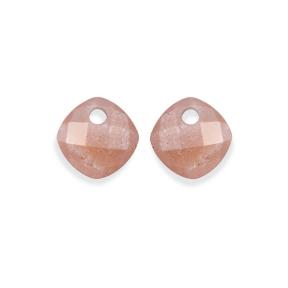 sparkling jewels Sunstone Cushion Cut eardrops EAGEM58-CC