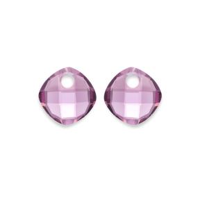 sparkling jewels Aubergine Quartz Cushion Cut eardrops EAGEM59-CC