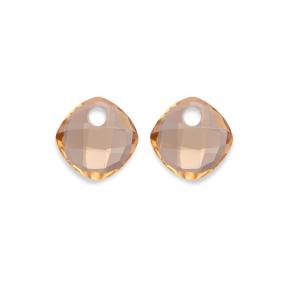 sparkling jewels Light Citrine Cushion Cut eardrops EAGEM65-CC