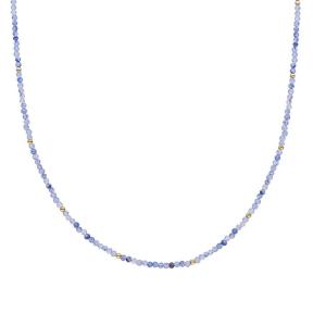 sparkling jewels Essential Beaded Necklace 2MM Blue Aventurine NLK04G-G37