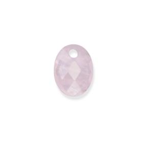 sparkling jewels Medium Oval editions rose quartz hanger pengem13-MO