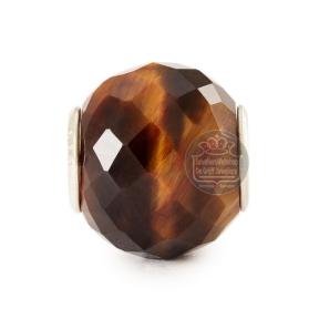 Trollbeads Gefacetteerde Gele Tijgeroog TSTBE-00041 geel bruin