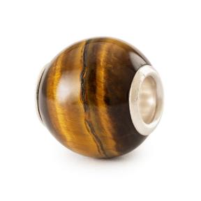 Trollbeads Ronde Gele Tijgeroog TSTBE-00042 geel bruin