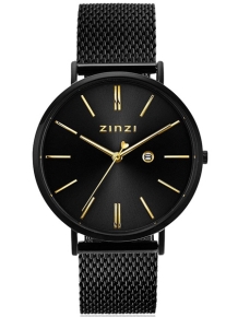 zinzi retro horloge zwart ziw449m