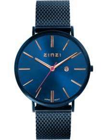 zinzi retro horloge blauw ziw414m