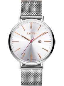 Zinzi Retro Horloge ZIW412M zilver met rose wijzers
