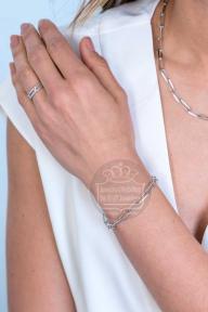 zinzi ZIA2207 armband paperclip schakel zilver