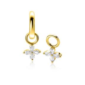 zinzi creoolhangers ZICH2624 zirconia wit