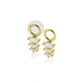 zinzi creoolhangers ZICH2631 zirconia wit