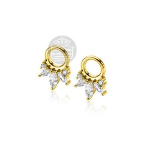 zinzi creoolhangers ZICH2633 zirconia wit