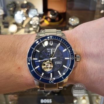 Bulova Marine Star 96A289 Horloge Blauw