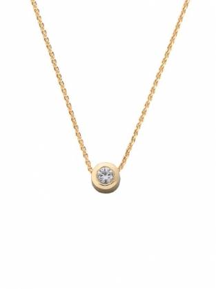 gouden initials collier met diamantje Joy de la Luz Yi-005