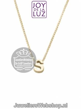 Joy de la Luz Yi-S gouden initials ketting met letter hanger S
