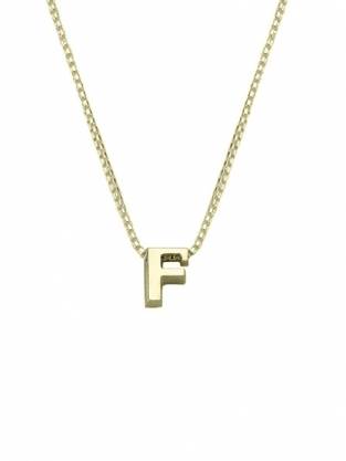gouden initials letter F collier Joy de la Luz Yi-F