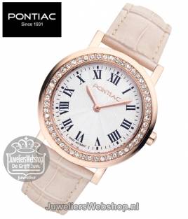 Pontiac horloge  Roman P10017 Dames Edelstaal