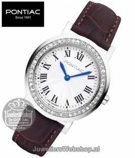 Pontiac horloge Roman P10018 Dames  Edelstaal