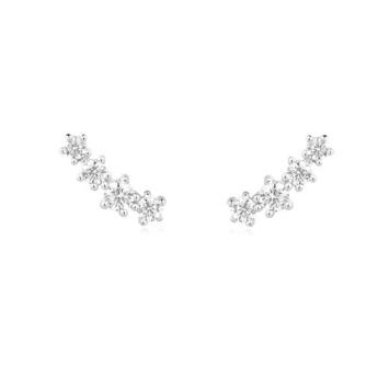 Ania Haie Silver Sparkle Climber Ear Studs E056-02H