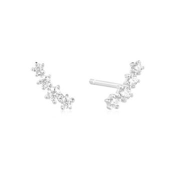 Ania Haie Silver Sparkle Climber Ear Studs E056-02H