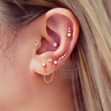 Ania Haie Beaded Stone Ear Studs E065-01G