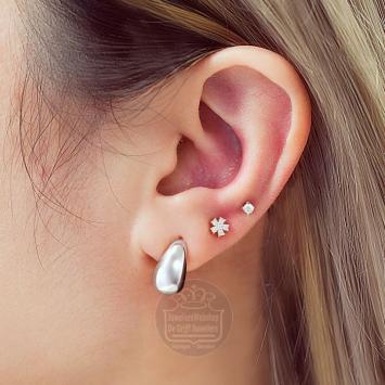 Ania Haie Small Dome Hoop Ear Studs E062-05H