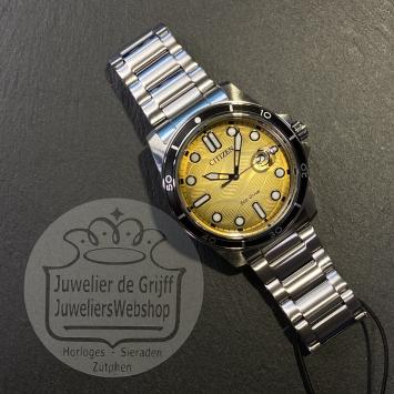 citizen eco drive horloge AW1816-89X Geel