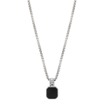 Aze Jewels Necklace Rolo Onyx Rocks - AZ-NL010-A-060