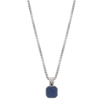 Aze Jewels Necklace Rolo Lapis Rocks - AZ-NL012-A-060