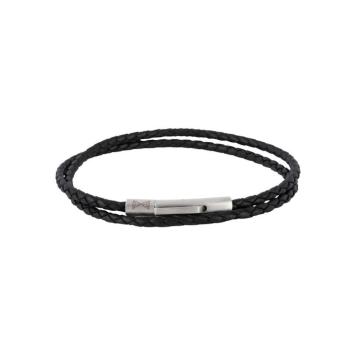 Aze Jewels Iron Double Slim String Black Armband AZ-BL027-A-195