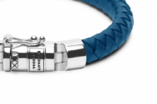 Ben Small Leather Armband 21cm blauw 180BU