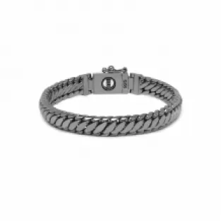 Buddha to Buddha Armband J070BR-SS Ben XS Black Rhodium Silver E 19 cm