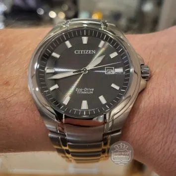 Citizen Titanium horloge BM7430-89E Eco Drive herenhorloge zwart
