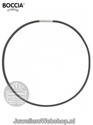 0827-01 boccia rubber collier met titanium sluiting 45cm
