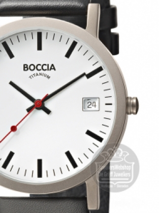 boccia 3622-01 horloge titanium stationsklok