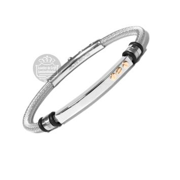 Borsari Armband Audace Acciaio Staal met goud brstau02nl